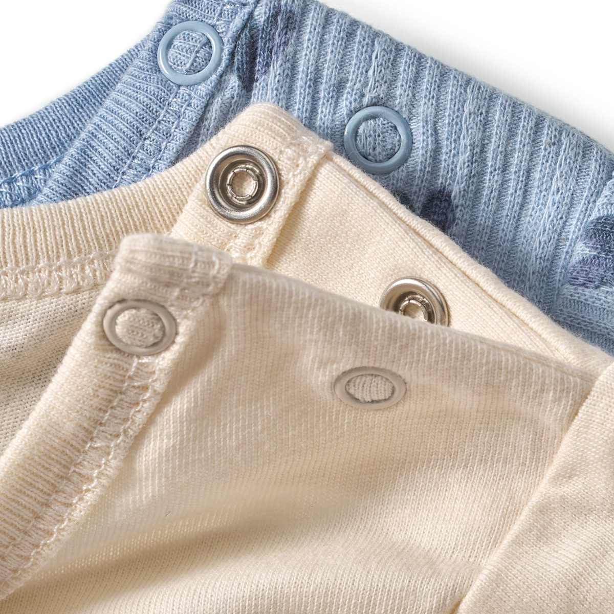 ALANA T-Shirts mit Herz-Muster & 3D-Herz-Print, beige + blau, Gr. 86, 2 St