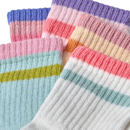 Tennissocken, bunt, Gr. 23/26, 5 St