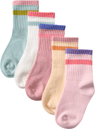 Tennissocken, bunt, Gr. 23/26, 5 St