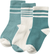 Tennissocken, grün + weiß, Gr. 31/33, 3 St