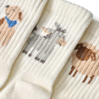 ALANA Tennissocken mit Tier-Motiven, weiß, Gr. 27/29, 3 St