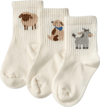 ALANA Tennissocken mit Tier-Motiven, weiß, Gr. 27/29, 3 St
