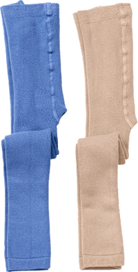Thermoleggings, blau + beige, Gr. 110/116, 2 St
