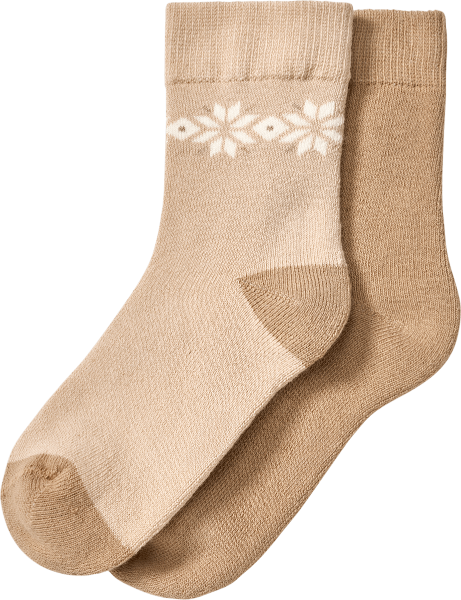 ALANA Thermosocken mit Norweger-Muster, beige, Gr. 31/33, 2 St