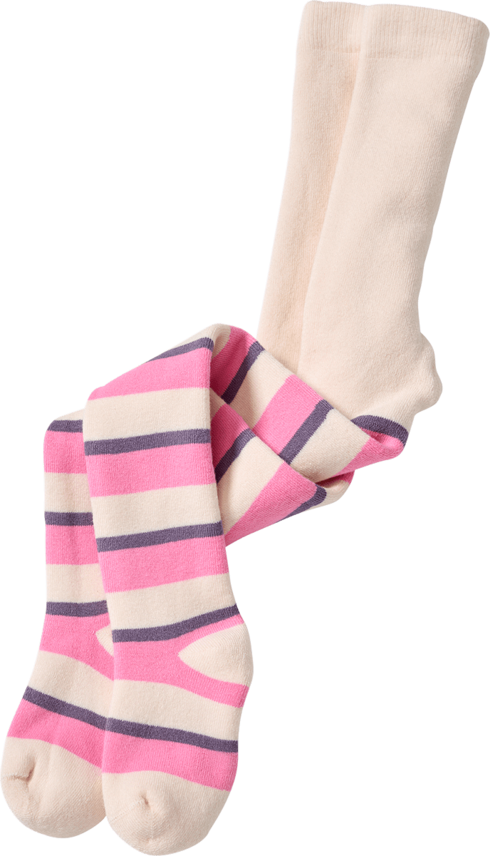 ALANA Thermostrumpfhose mit Streifen-Muster, rosa & weiß, Gr. 122/128, 1 St