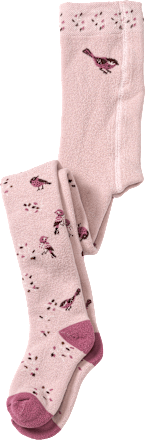 Thermostrumpfhose mit Vogel-Muster, rosa, Gr. 122/128, 1 St