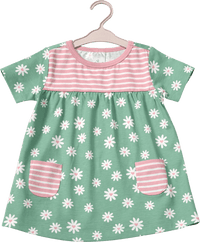 ALANA Tunika mit Blumen-Muster, grün & rosa, Gr. 98, 1 St