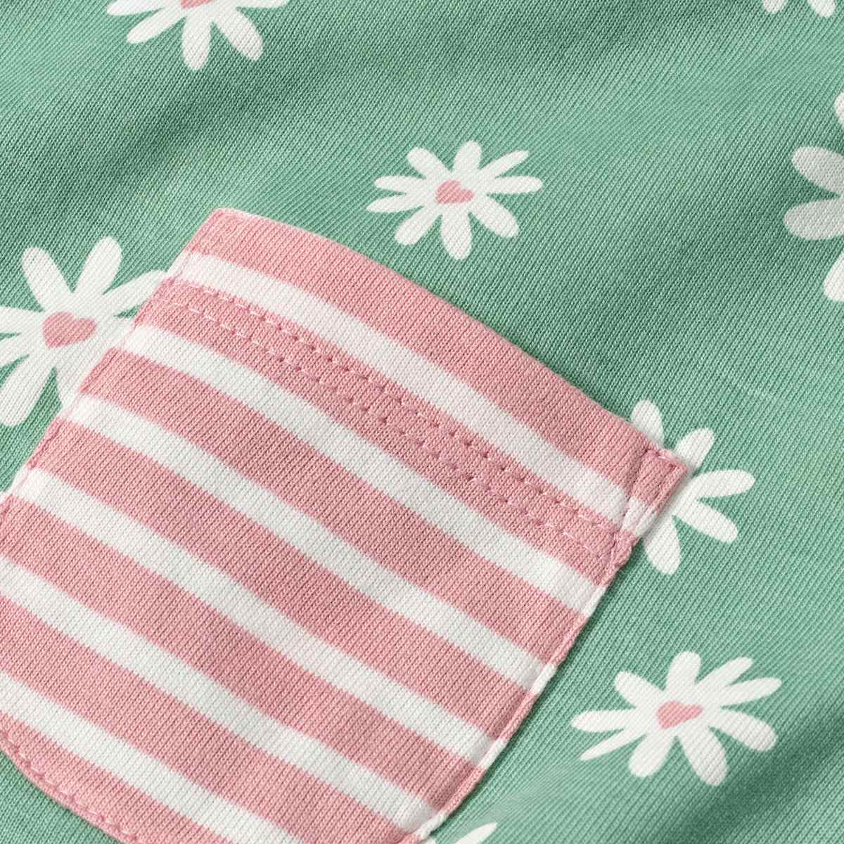 ALANA Tunika mit Blumen-Muster, grün & rosa, Gr. 98, 1 St