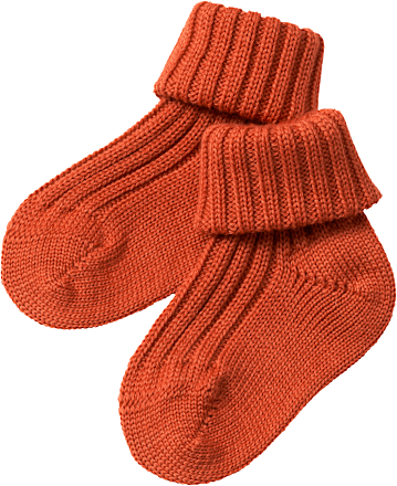 Umschlagsocken aus Bio-Schurwolle, rotbraun, Gr. 18/19, 1 St ALANA