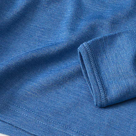 Onderhemd van wol en zijde, blauw, maat 122/128, 1 stuk