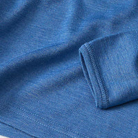 Onderhemd van wol en zijde, blauw, maat 122/128, 1 stuk