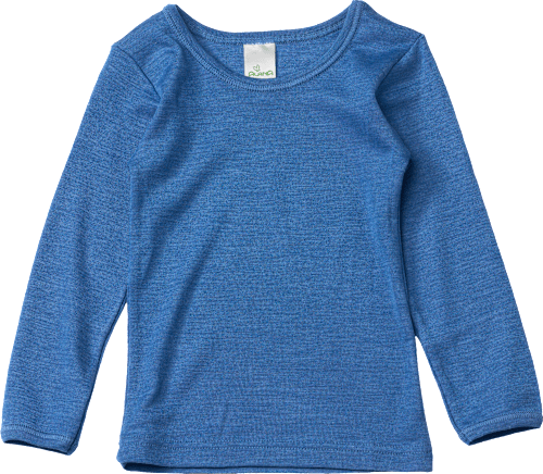 Onderhemd van wol en zijde, blauw, maat 122/128, 1 stuk