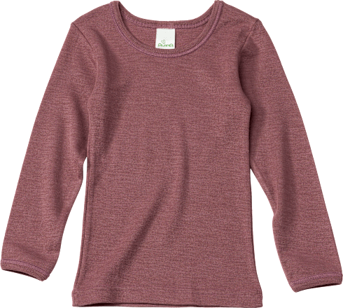 Onderhemd van wol en zijde, paars, maat 110/116, 1 stuk