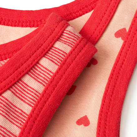 Unterhemden mit Herz-Muster, pink, Gr. 98/104, 2 St ALANA
