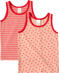 Unterhemden mit Herz-Muster, pink, Gr. 98/104, 2 St ALANA
