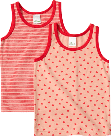Unterhemden mit Herz-Muster, pink, Gr. 98/104, 2 St ALANA