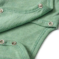 Wikkelbody van biologische wol en zijde, groen, maat 50/56, 1 stuk