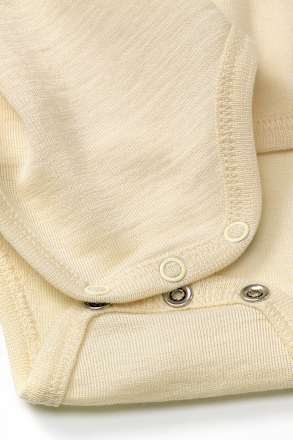 Wickelbody aus Bio-Wolle und Seide, natur, Gr. 50/56, 1 St