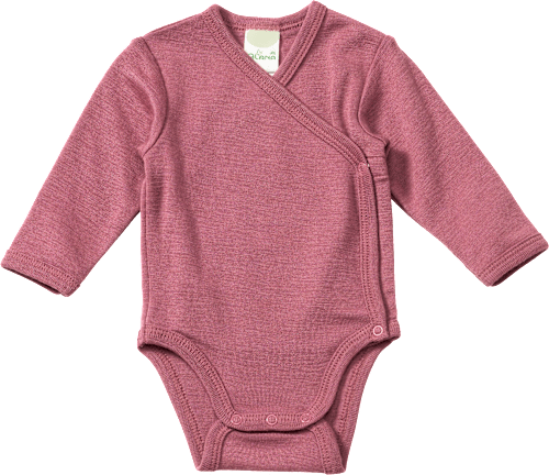 Wickelbody aus Bio-Wolle und Seide, rosa, Gr. 74/80, 1 St