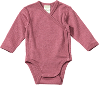 Wickelbody aus Bio-Wolle und Seide, rosa, Gr. 74/80, 1 St
