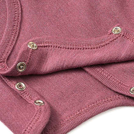 Wickelbody aus Bio-Wolle und Seide, rosa, Gr. 74/80, 1 St