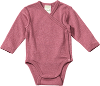 Wickelbody aus Bio-Wolle und Seide, rosa, Gr. 74/80, 1 St