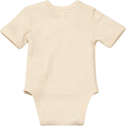 Wickelbody aus Bio-Wolle und Seide, weiß, Gr. 50/56, 1 St
