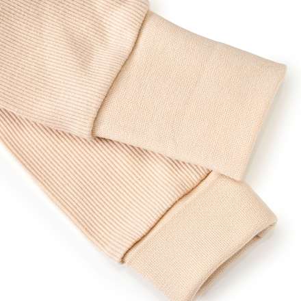 Wickelbody Langarm mit Mitwachsfunktion, beige, Gr. 62/68, 1 St