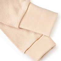 Wickelbody Langarm mit Mitwachsfunktion, beige, Gr. 62/68, 1 St