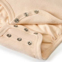 Wickelbody Langarm mit Mitwachsfunktion, beige, Gr. 62/68, 1 St