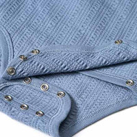 Wikkelbody met lange mouwen en meegroeifunctie, blauw, maat 62/68, 1 stuk