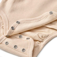 ALANA Wickelbody Langarm mit Mitwachsfunktion & Ripp-Struktur, beige, Gr. 74/80, 1 St