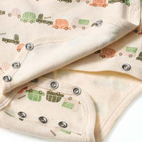 Wickelbody mit Auto-Muster & Mitwachsfunktion, beige, Gr. 50/56, 1 St
