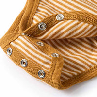 Wickelbody mit Mitwachsfunktion & Ringel-Muster, braun, Gr. 50/56, 1 St