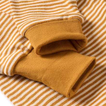Wickelbody mit Mitwachsfunktion & Ringel-Muster, braun, Gr. 62/68, 1 St