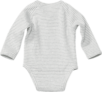 Wikkelbody met strepen, wit &amp; grijs, maat 62/68, 1 stuk