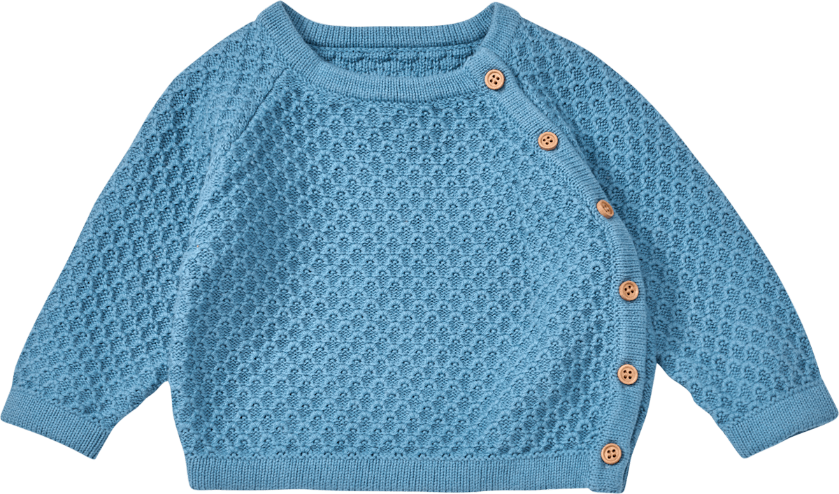 ALANA Wickelpullover mit Struktur, blau, Gr. 56, 1 St