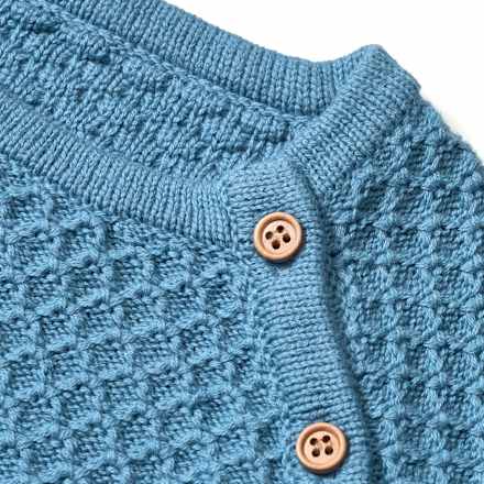 ALANA Wickelpullover mit Struktur, blau, Gr. 68, 1 St