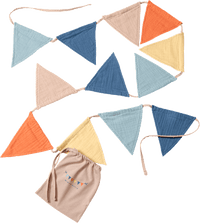 Mousseline slinger, blauw, 1 stuk