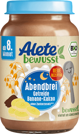Abendbrei Getreide Banane Kakao ab dem 8.Monat, 190 g