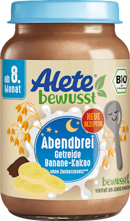 Abendbrei Getreide Banane Kakao ab dem 8.Monat, 190 g