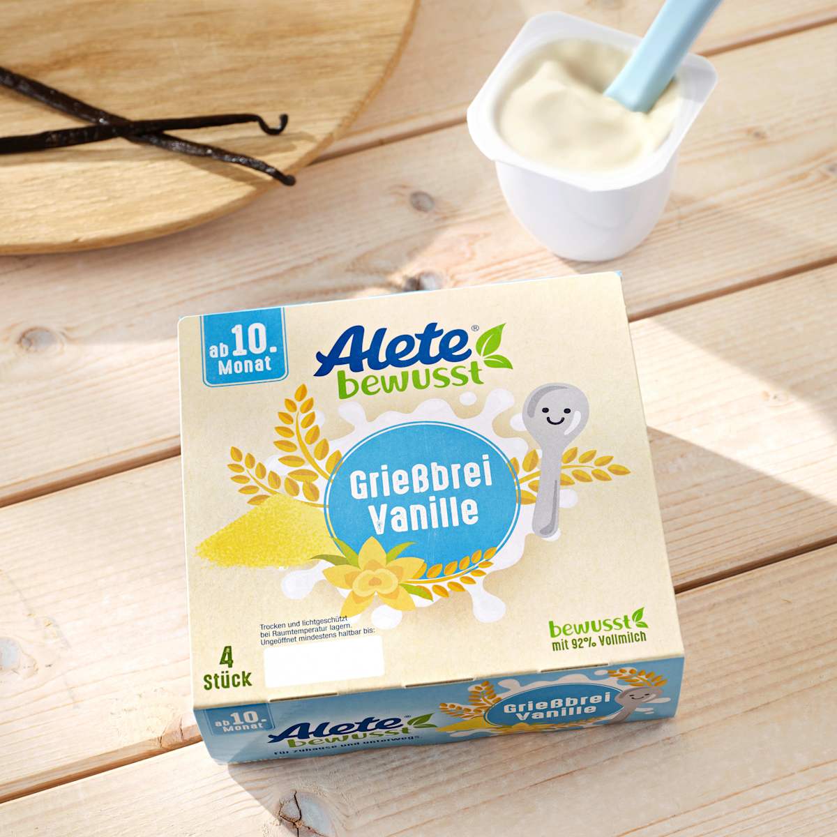 Alete Abendbrei Grieß Vanille ab dem 10. Monat, (4x100g), 0,4 kg
