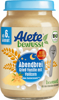 Abendbrei Grießbrei Vanille & Vollkorn ab dem 6. Monat, 190 g