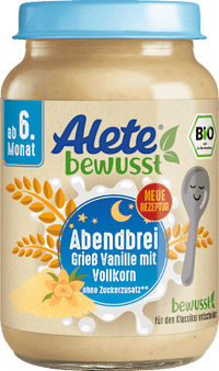 Abendbrei Grießbrei Vanille & Vollkorn ab dem 6. Monat, 190 g
