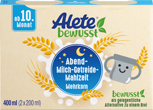 Abendbrei Milch Getreide Mehrkorn ab 10. Monat, 2x200ml, 0,4 l