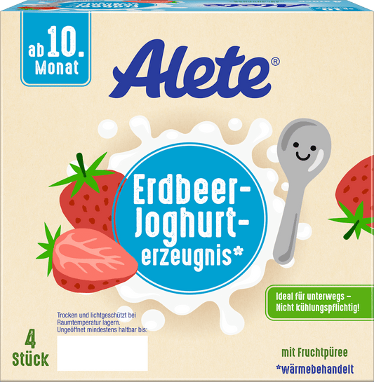 Joghurt und Erdbeere ab dem 10. Monat, (4x100g), 0,4 kg