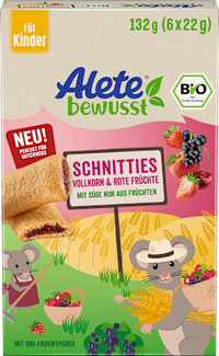 Kindersnack Schnitties Vollkorn Rote Früchte (6x22 g), ab 3 Jahren, 132 g