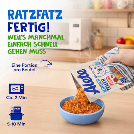 Kinderteller Spaghetti Bolognese ab 1 Jahr, 250 g