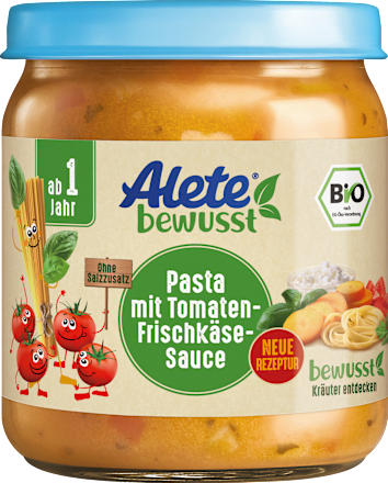 Menü Pasta mit Tomaten-Frischkäse-Sauce ab 1 Jahr, 250 g