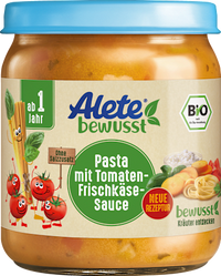 Menü Pasta mit Tomaten-Frischkäse-Sauce ab 1 Jahr, 250 g